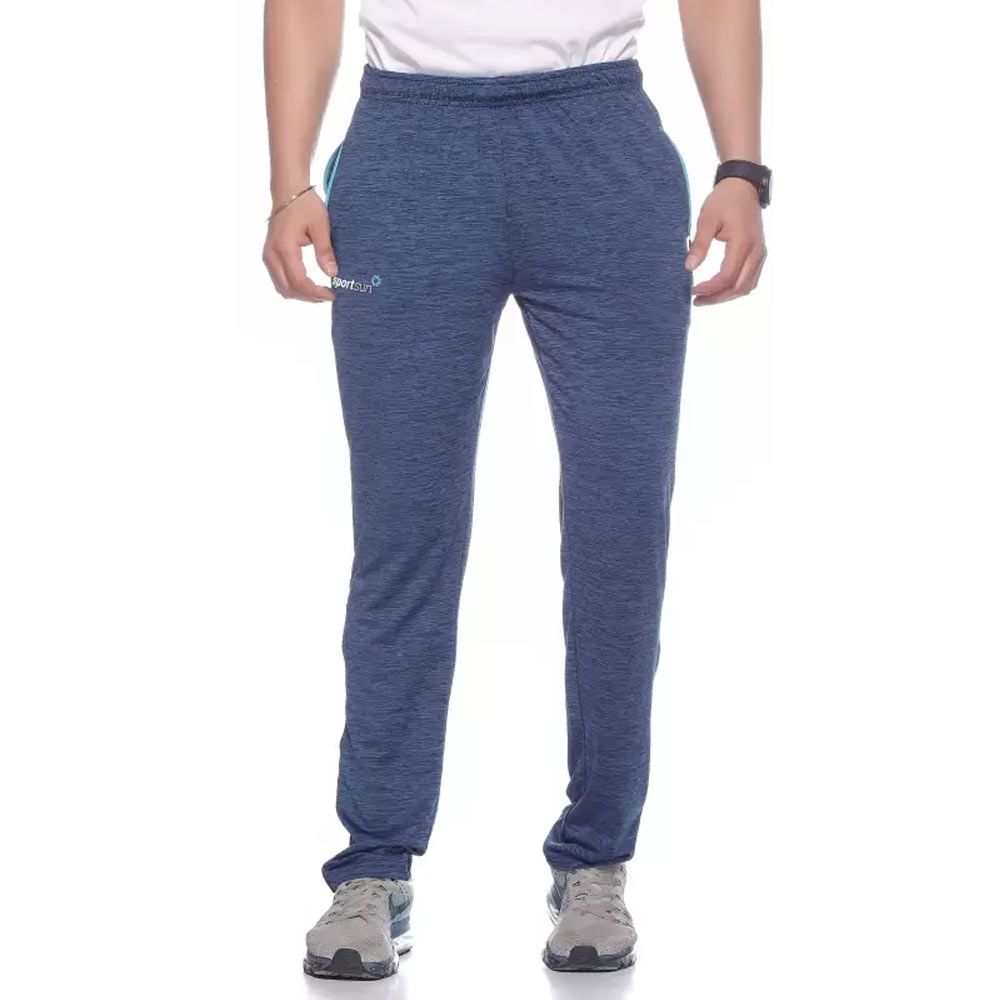 Sport Sun Solid Men Blue Track Pants