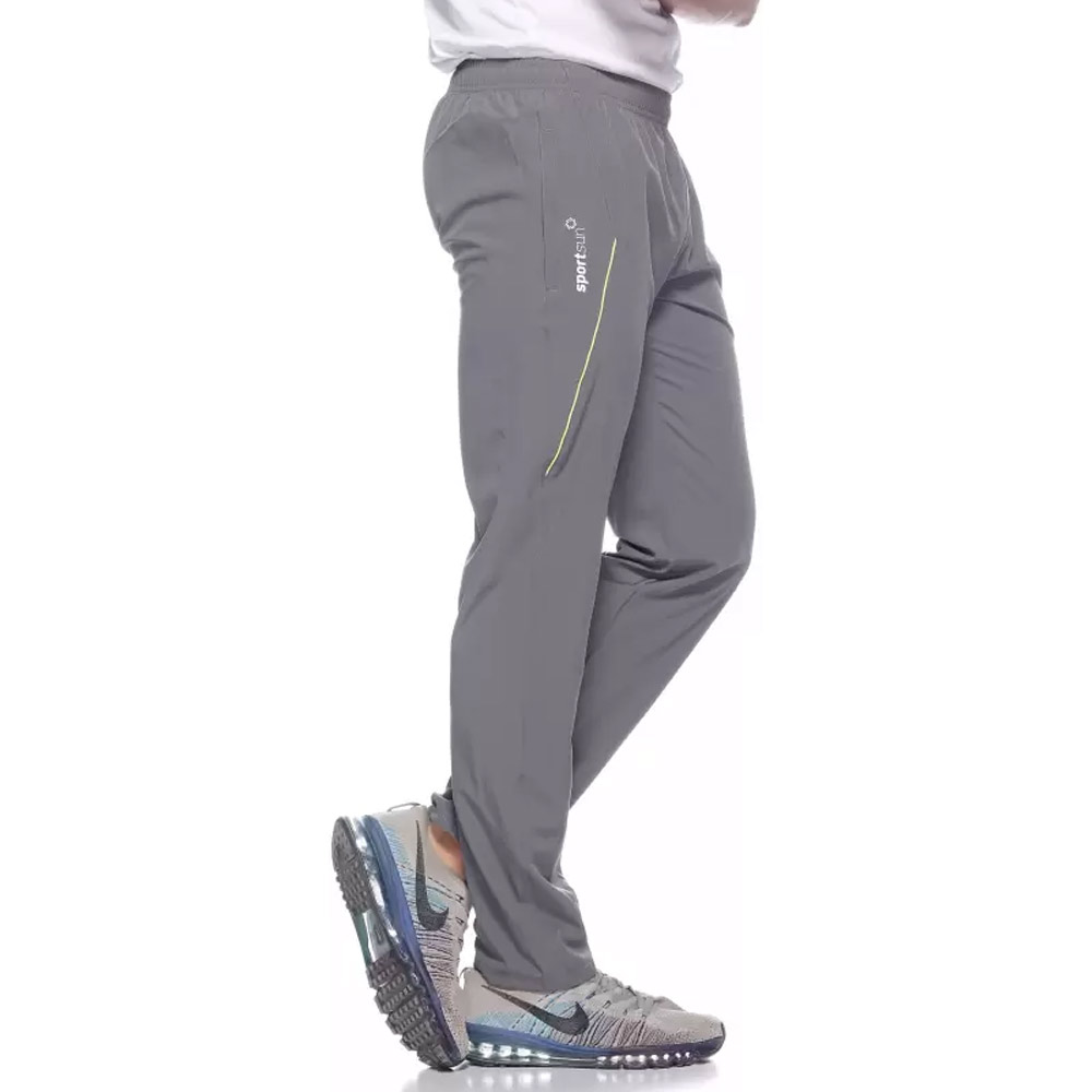 Sport Sun Solid Men Grey Track Pants