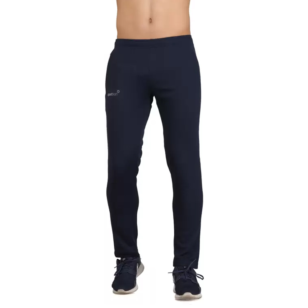 Sport Sun Solid Mens Dark Blue Track Pants